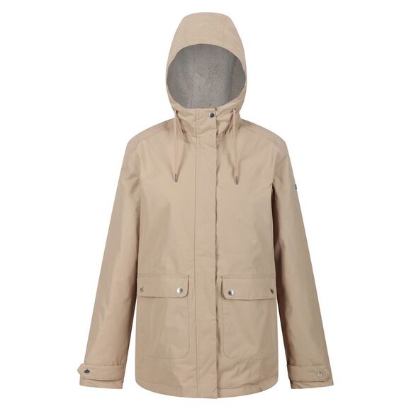 Regatta Womens/Ladies Broadia Waterproof Jacket / Barleycorn/Light Vanilla